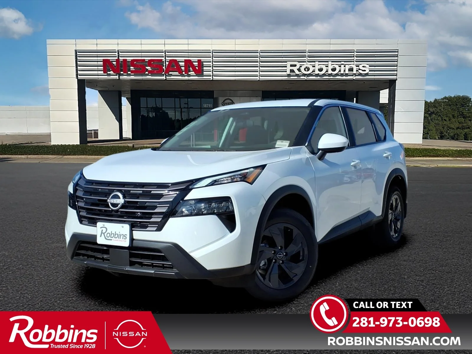 2026 Nissan Rogue SV White at Robbins Nissan