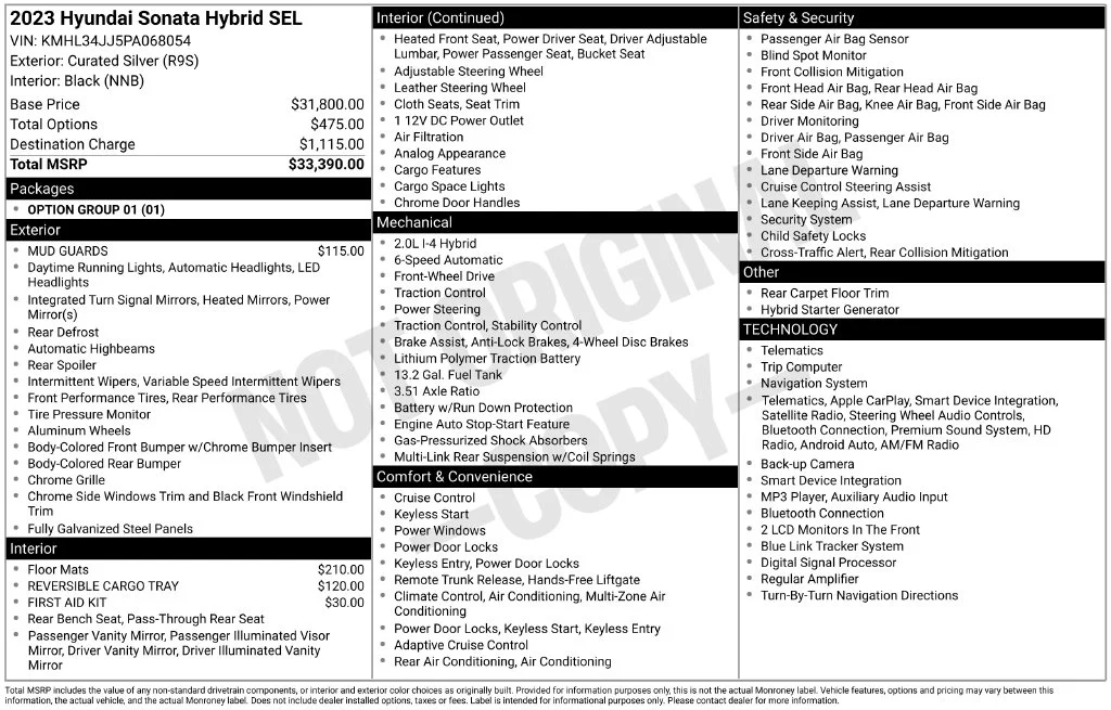 Used 2023 Silver Hyundai SEL image 5