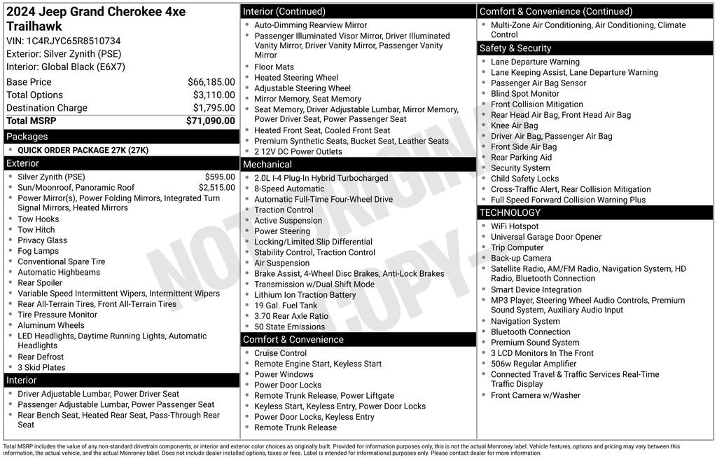 New 2024 Silver Jeep Trailhawk 4xe image 4