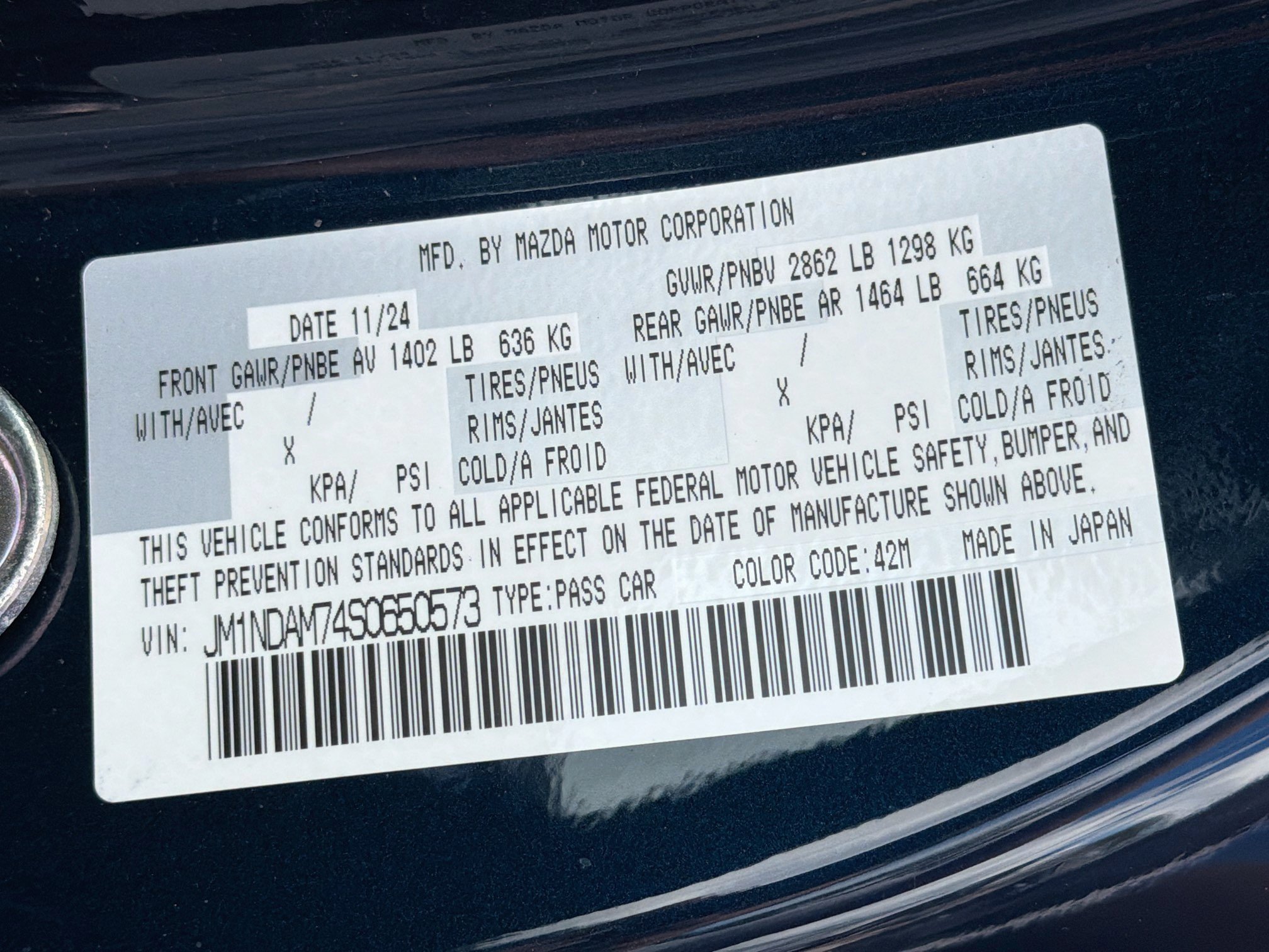 Used 2025 Deep Crystal Blue Mica Mazda Grand Touring image 40