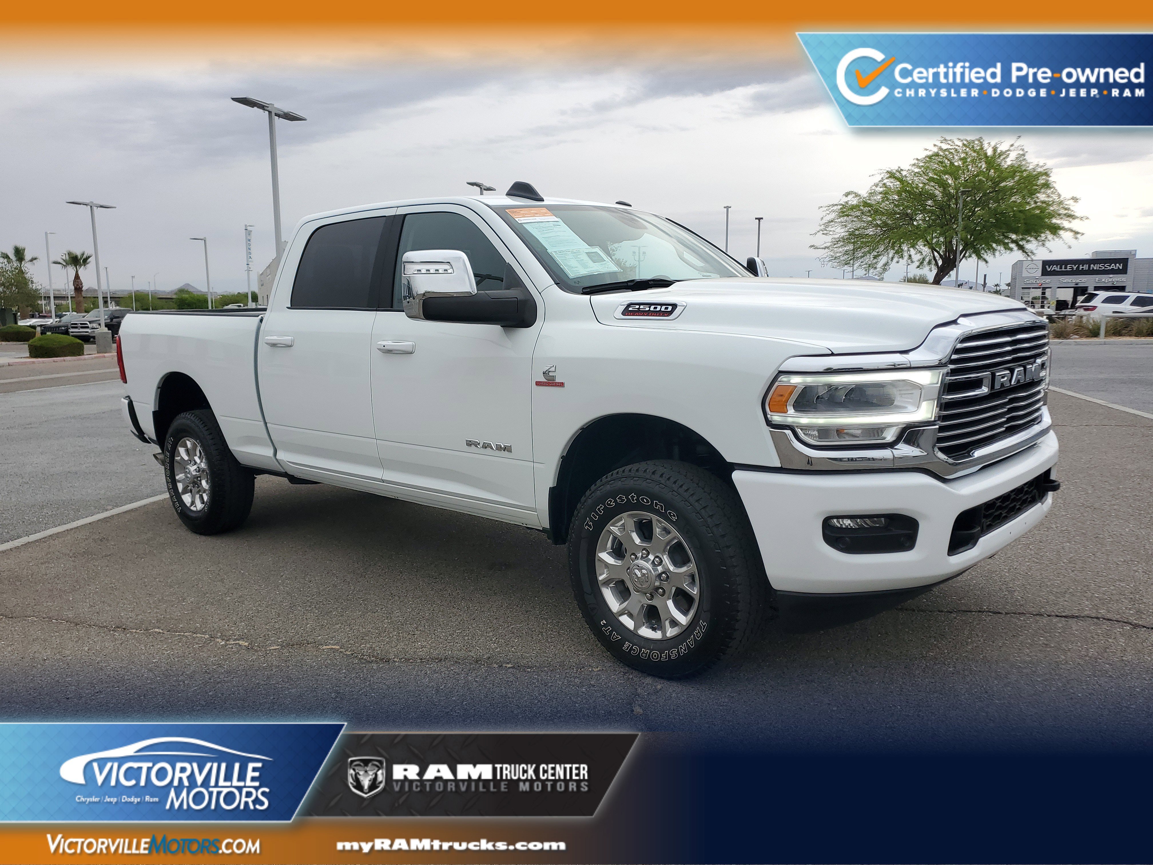 White 2024 RAM 2500 Laramie Crew Cab 4WD Pickup Truck Four-Wheel Drive