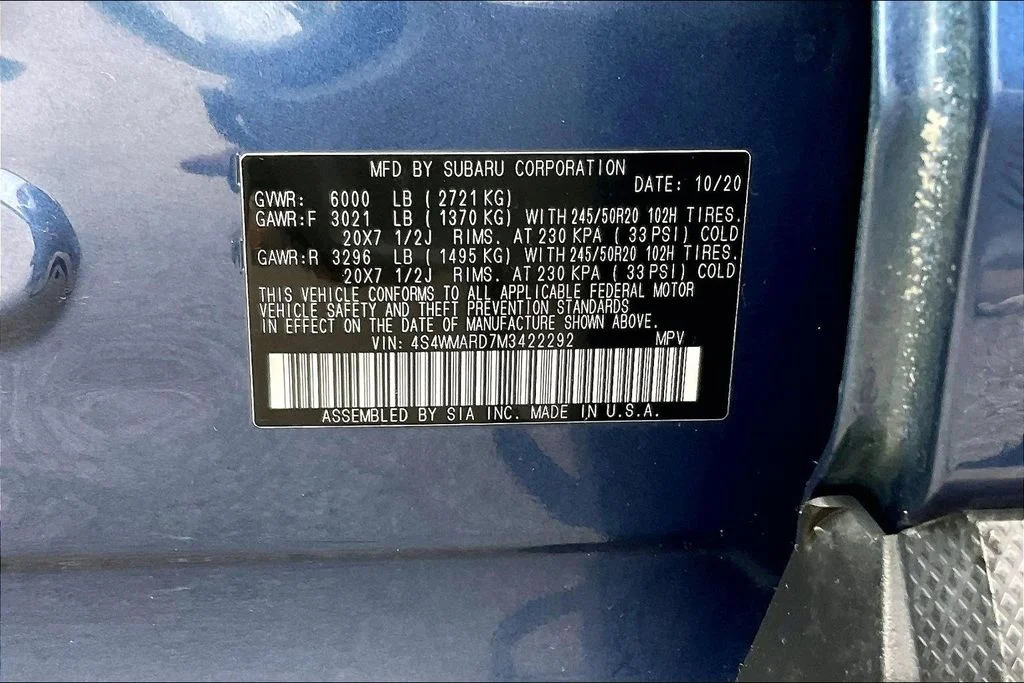 Used 2021 Blue Subaru Touring image 34