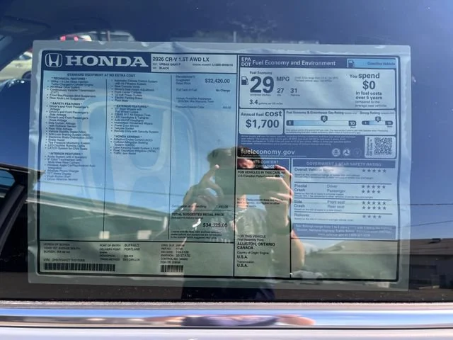 New 2026 Urban Gray Pearl Honda LX image 31