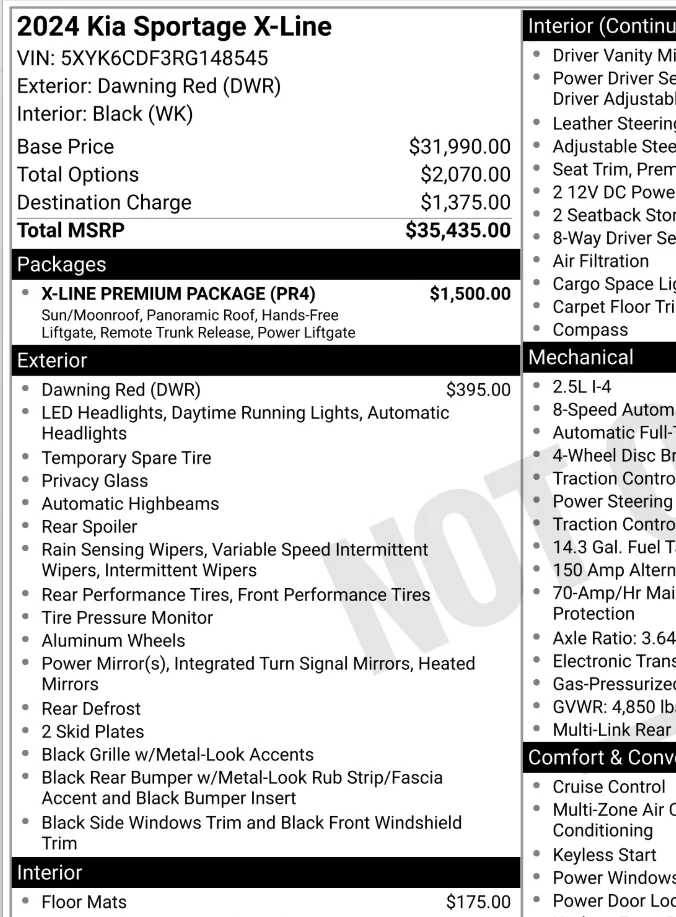 Certified Used 2024 Red Kia X-Line image 2
