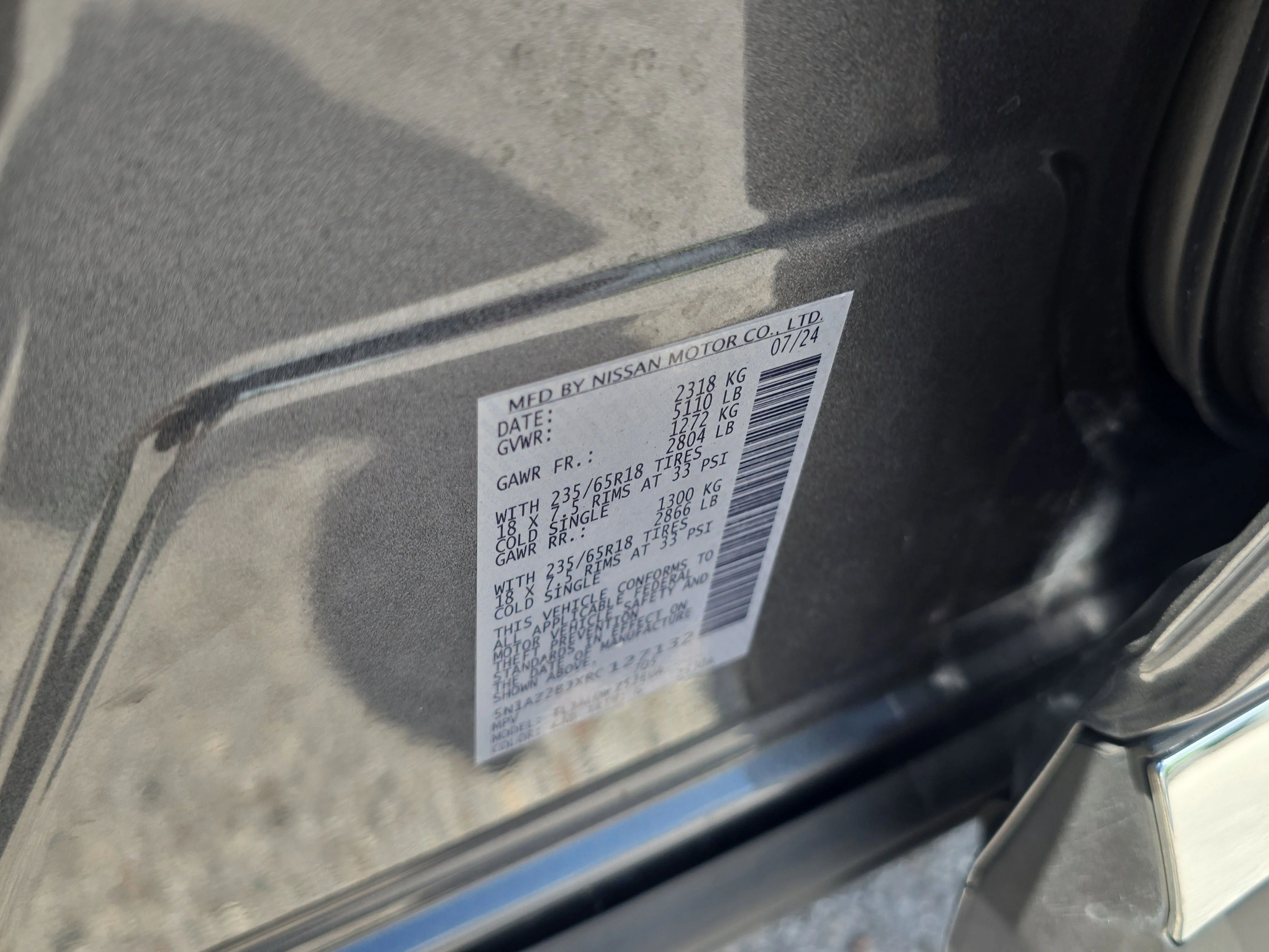 Certified Used 2024 Gun Metallic Nissan SV image 33