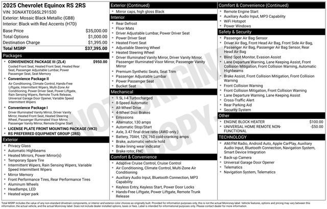 Certified Used 2025 Mosaic Black Metallic Chevrolet RS image 35