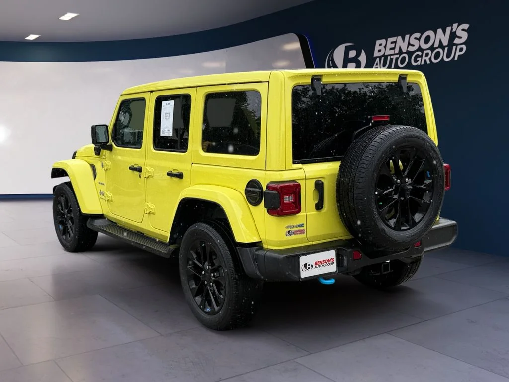 Used 2023 Yellow Jeep Sahara 4xe image 3