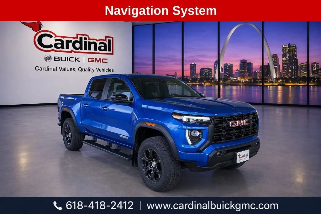 Dynamic Blue Metallic 2023 GMC Canyon Elevation Crew Cab 4WD Pickup Truck Four-Wheel Drive