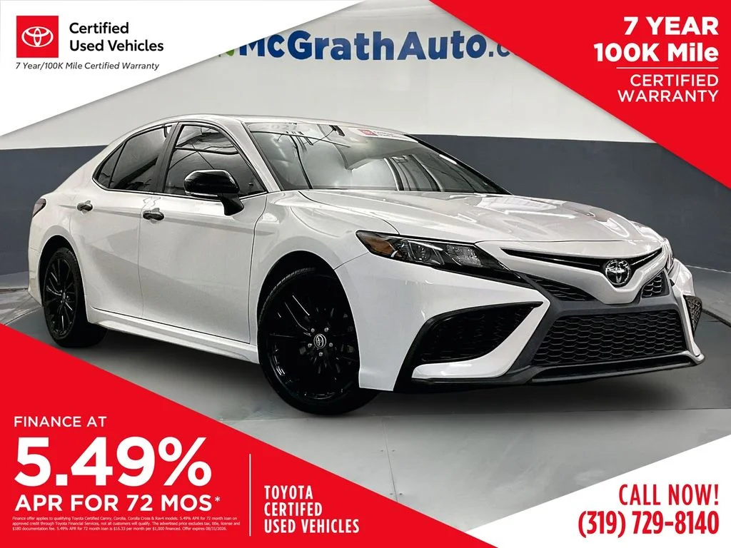 Certified Used 2021 White Toyota SE Nightshade image 1