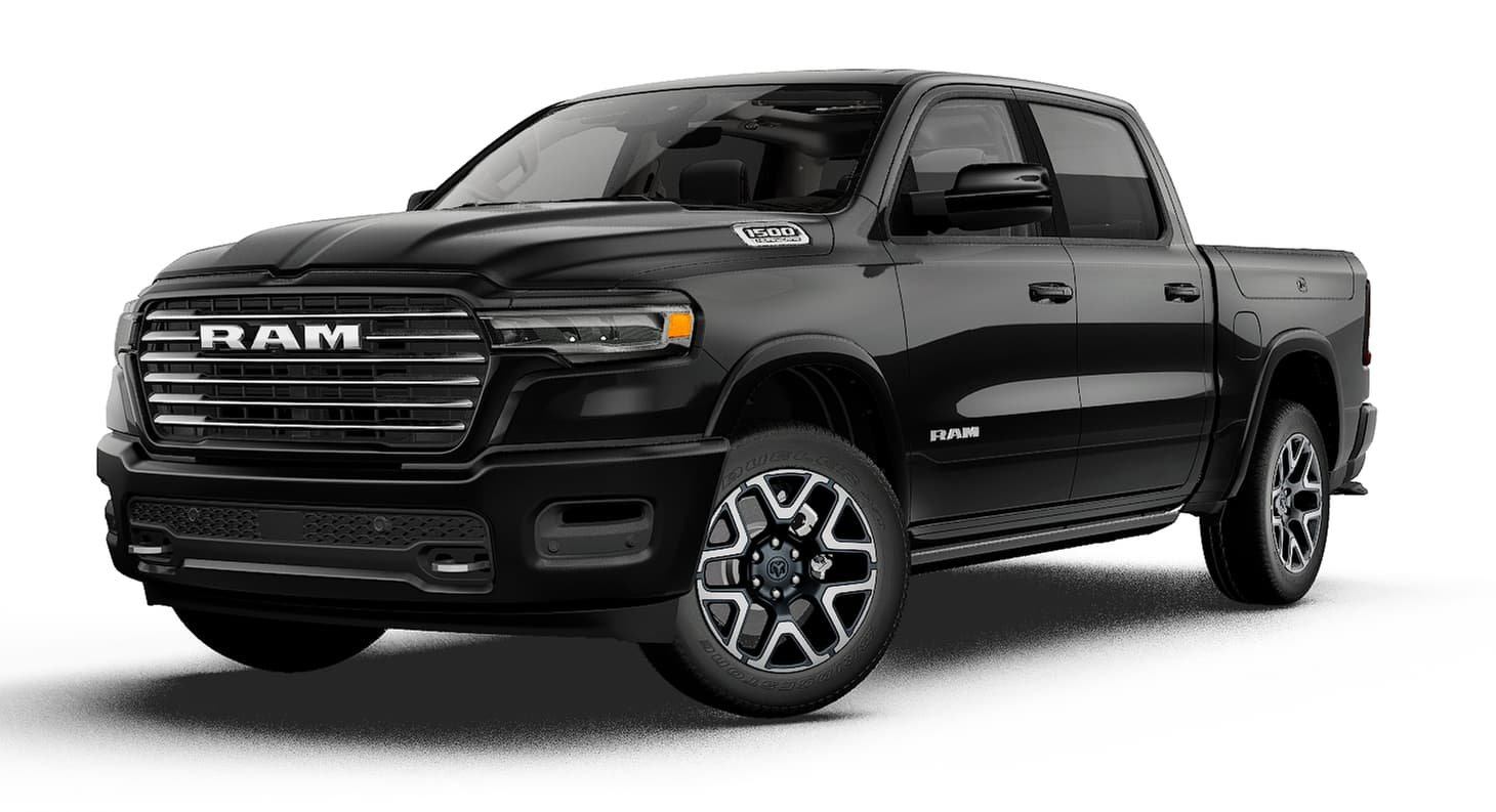 New 2027 Diamond Black Crystal Pearl-Coat Exterior Paint RAM Laramie image 13