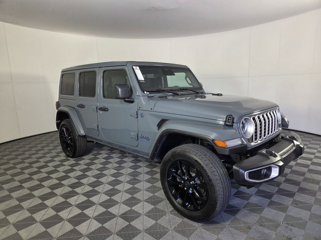 Certified 2025 Jeep Wrangler 4xe Sahara 4XE with VIN 1C4RJXP62SW600266 for sale in West Palm Beach, FL