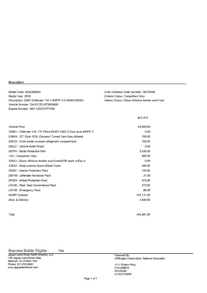 Used 2026 Gray Land Rover X image 3