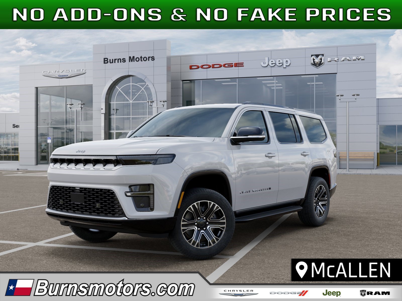 New 2026 Bright White Clear-Coat Exterior Paint Jeep 4x2 image 1