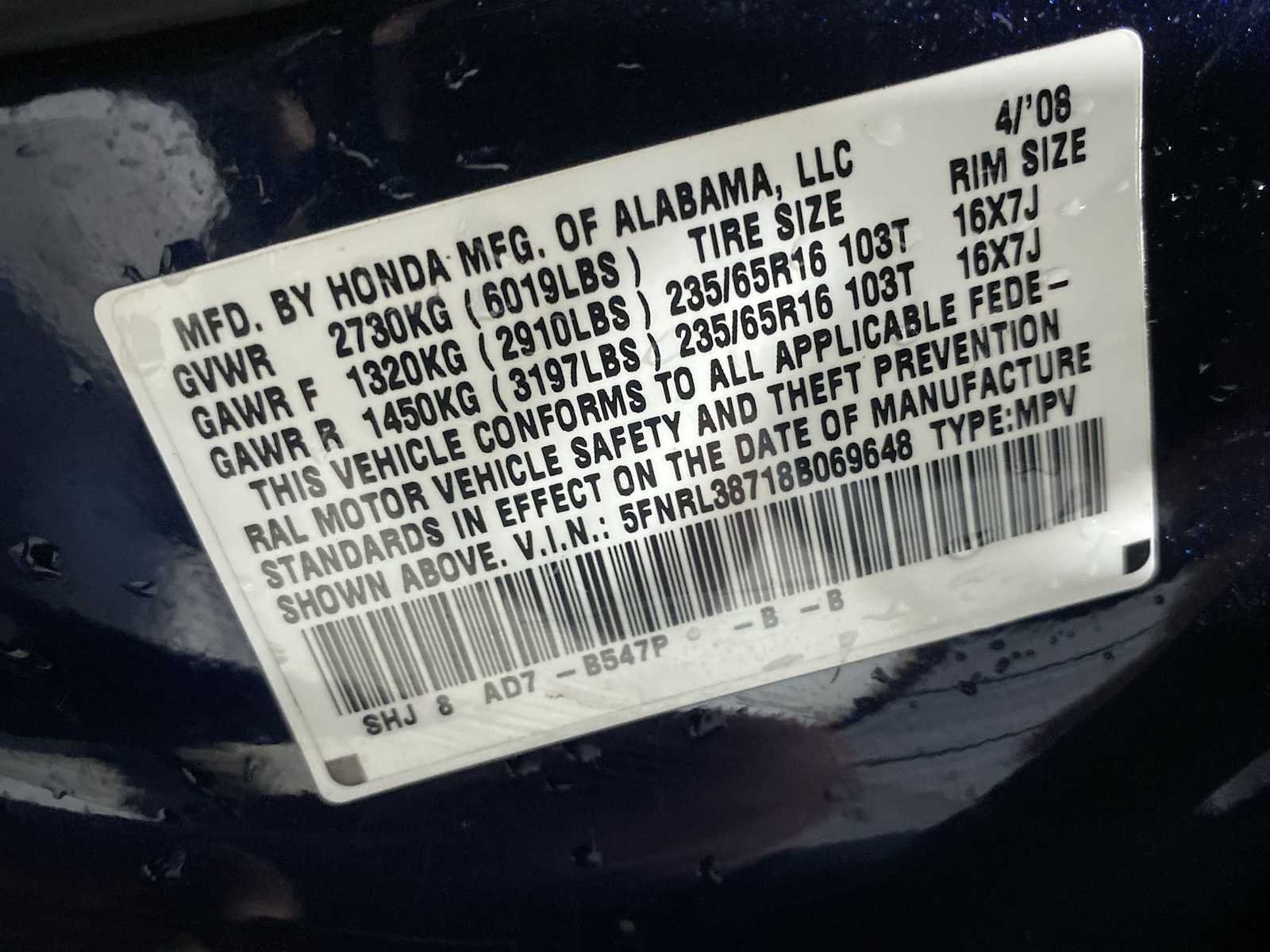 Used 2008 Blue Honda  image 21