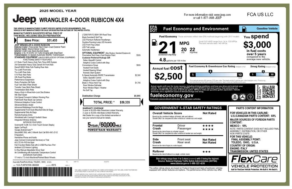 Certified Used 2025 Red Jeep Rubicon image 4