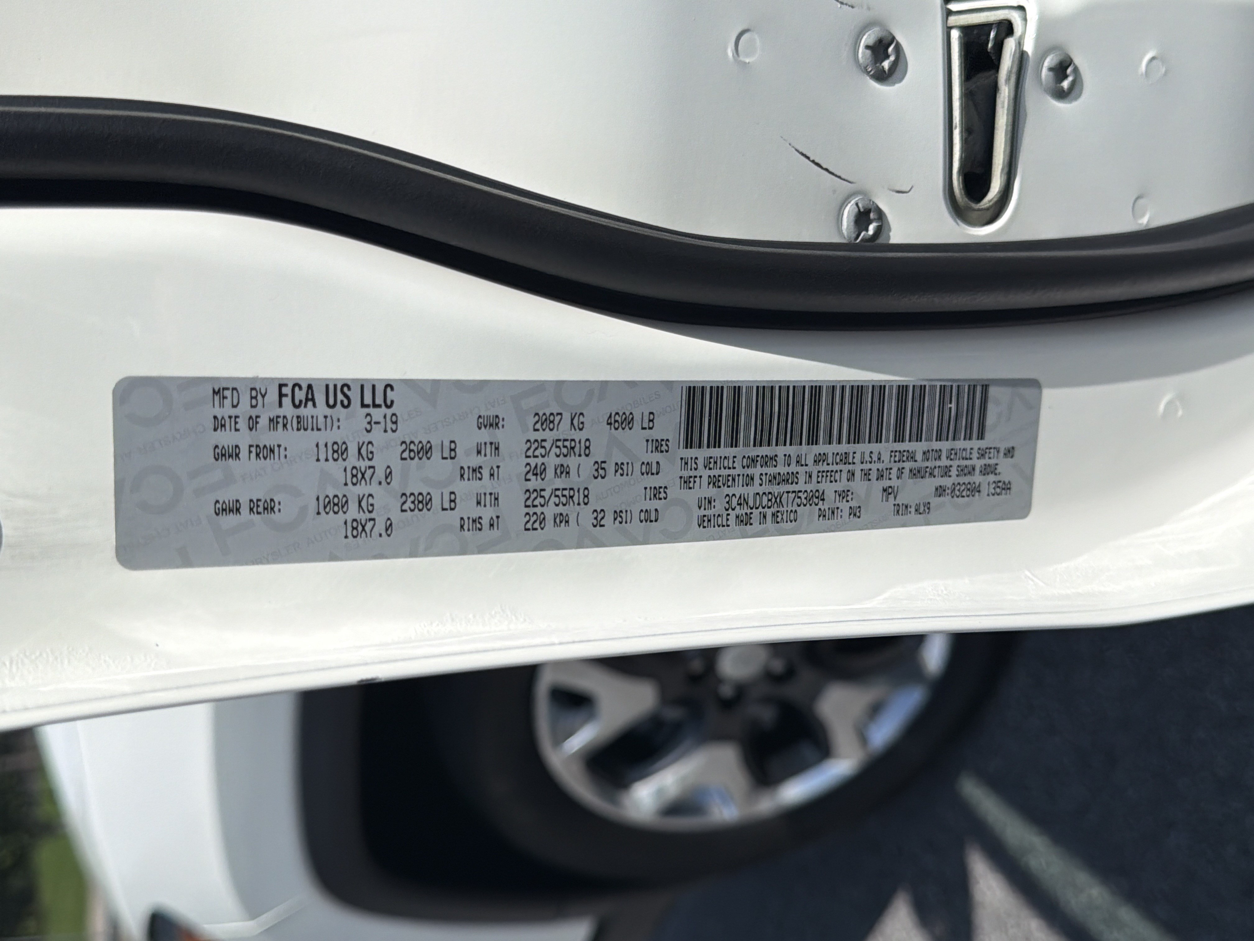 Used 2019 White Clearcoat Jeep Limited image 38