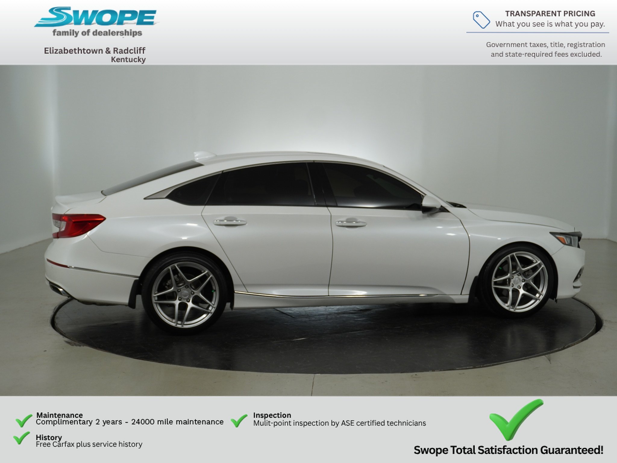 Used 2019 Platinum White Pearl Honda Touring 2.0T image 4