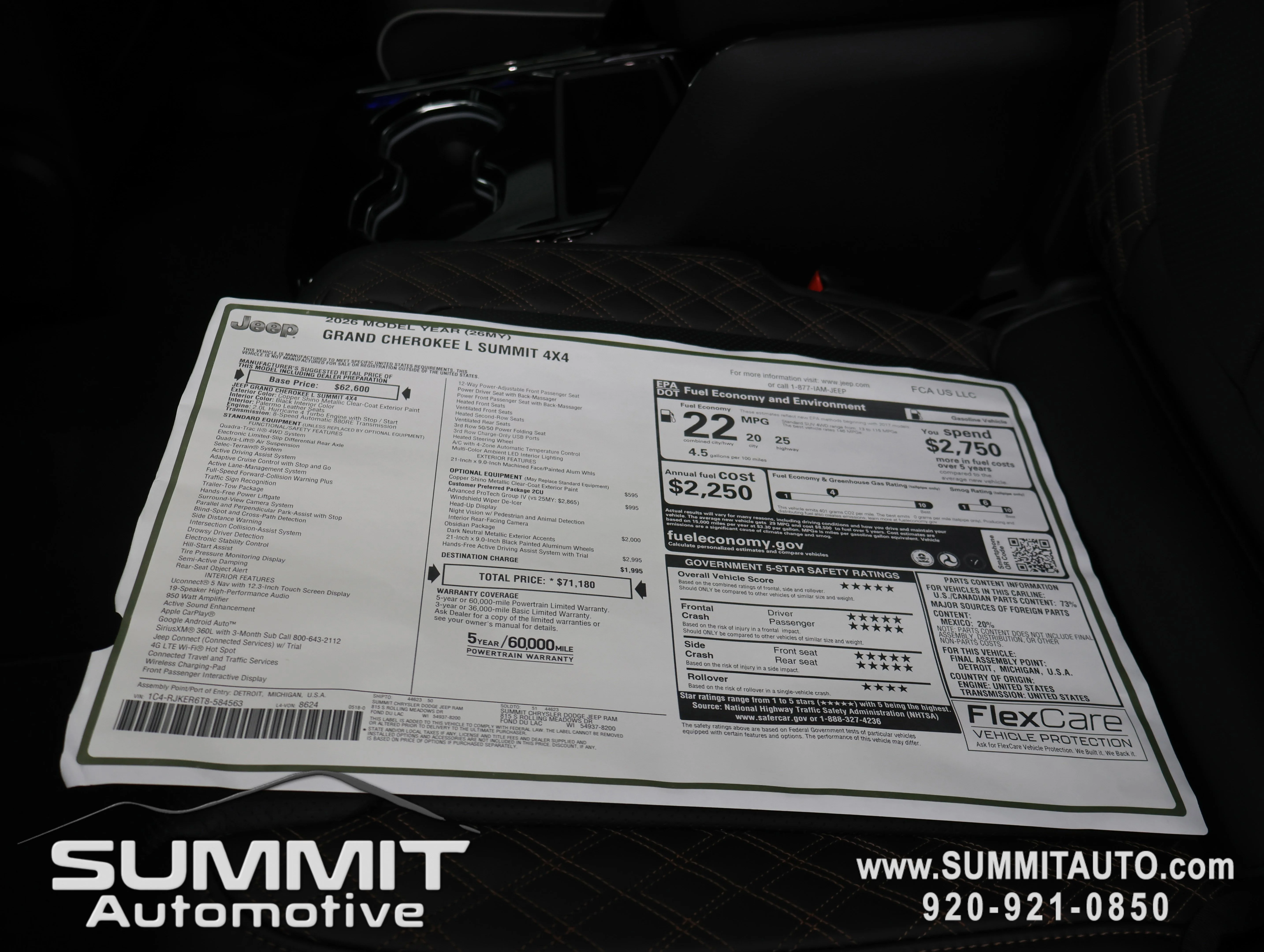 New 2026 Copper Shino Metallic Clear-Coat Exterior Paint Jeep Summit image 45