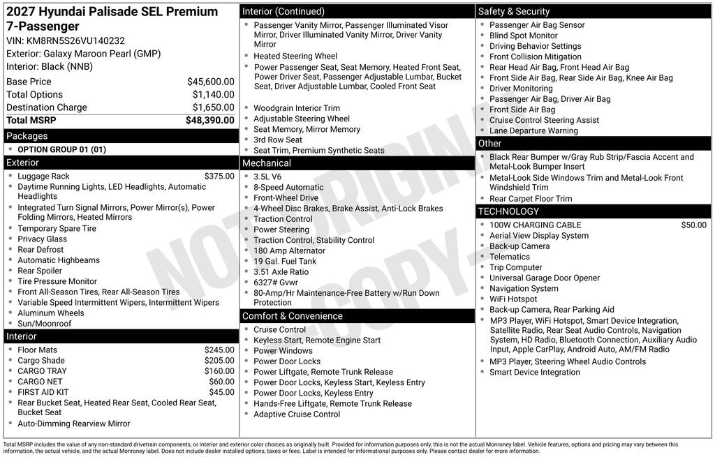 New 2027 Red Hyundai SEL Premium FWD image 19