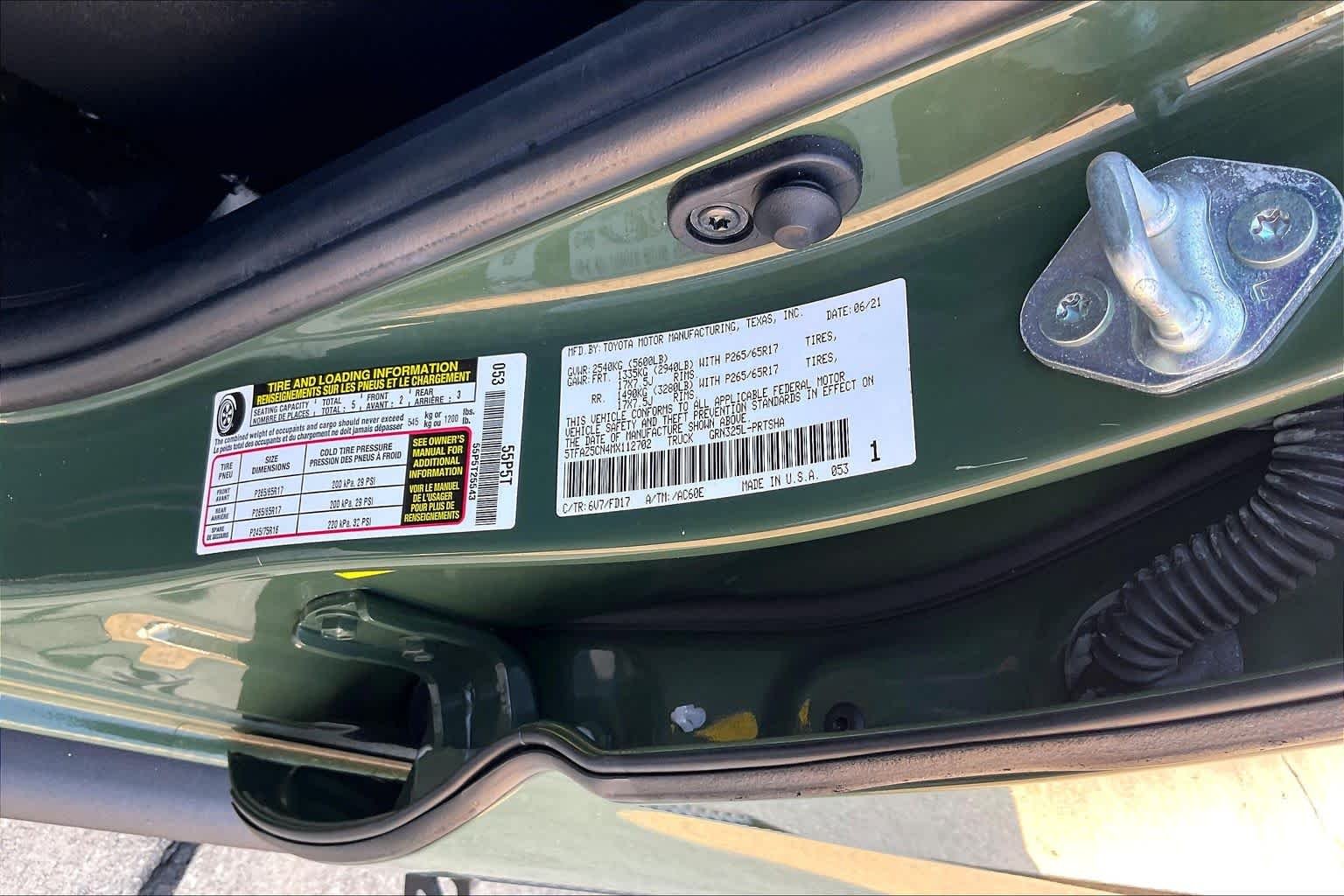 Used 2021 Army Green Toyota TRD Sport image 37