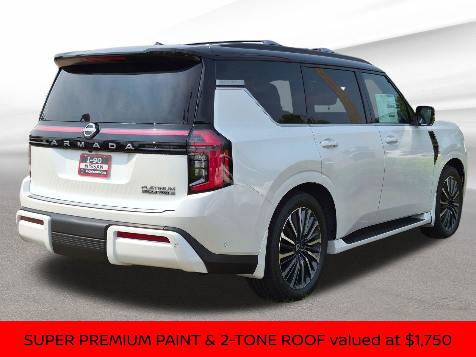 New 2026 Everest White TriCoat / Super Black Two-tone Nissan Platinum Reserve image 2