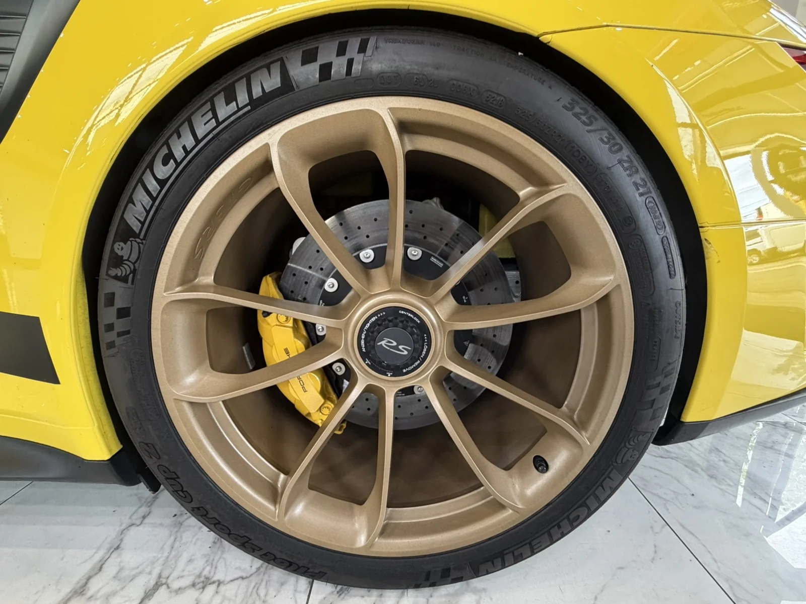 Used 2019 Racing Yellow Porsche GT3 RS Weissach Edition w/ Navi & rearCam image 11