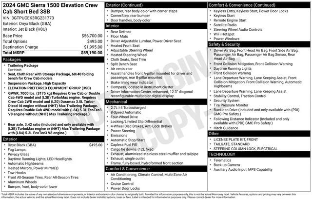 Certified Used 2024 Onyx Black GMC Elevation image 35