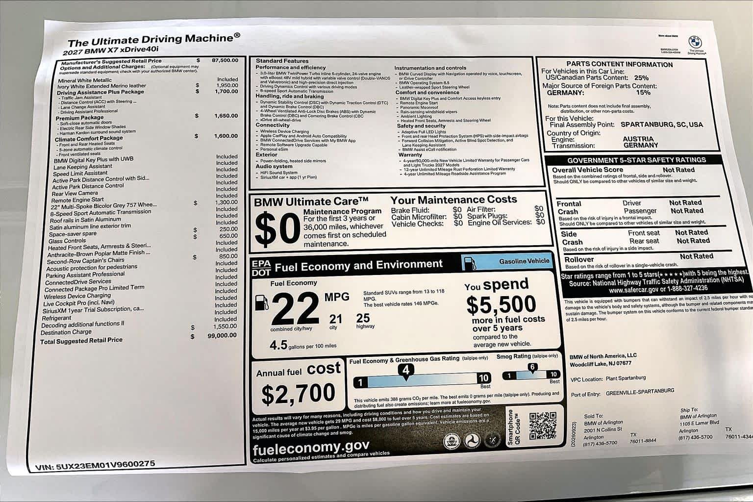 New 2027 Mineral White Metallic BMW xDrive40i image 19