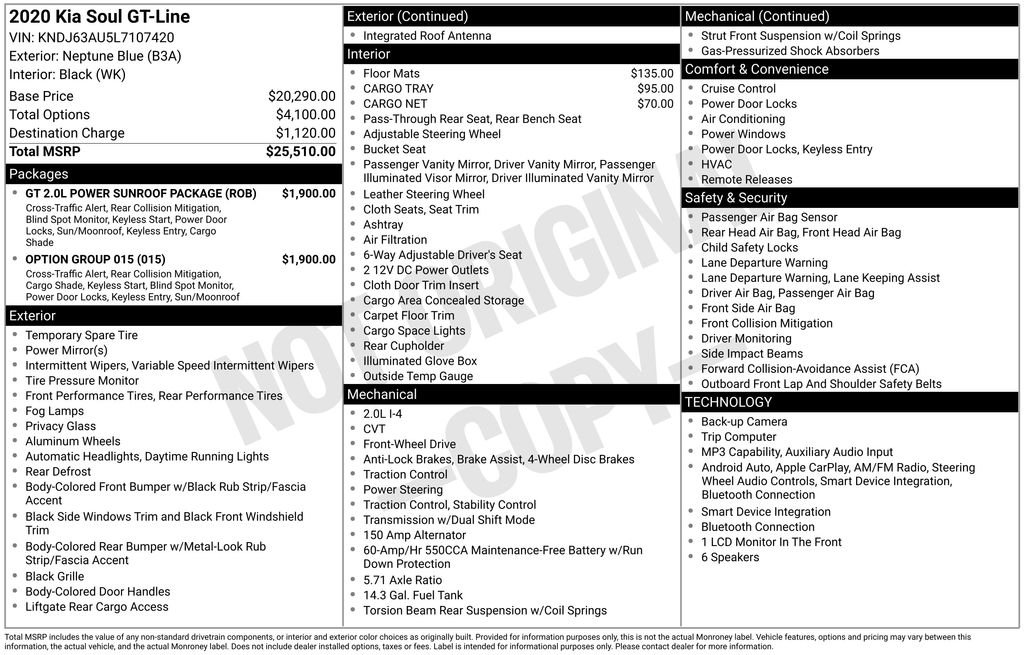 Used 2020 Blue Kia GT-Line image 2