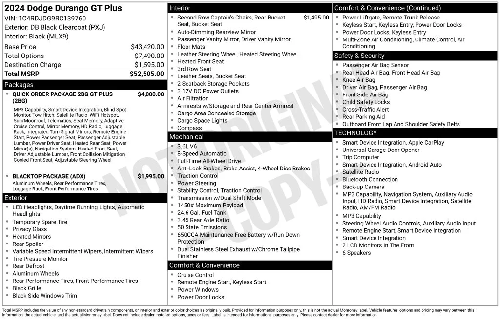 Certified Used 2024 Black Dodge GT Plus image 7