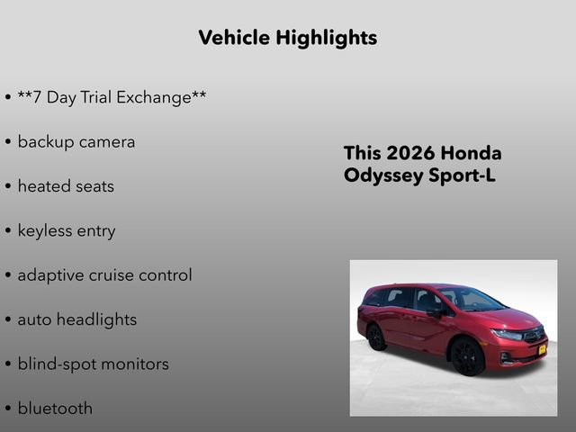 New 2026 Radiant Red Honda Sport-L image 5
