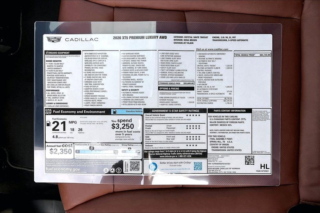 2026 Cadillac XT5 Premium Luxury - Photo 14