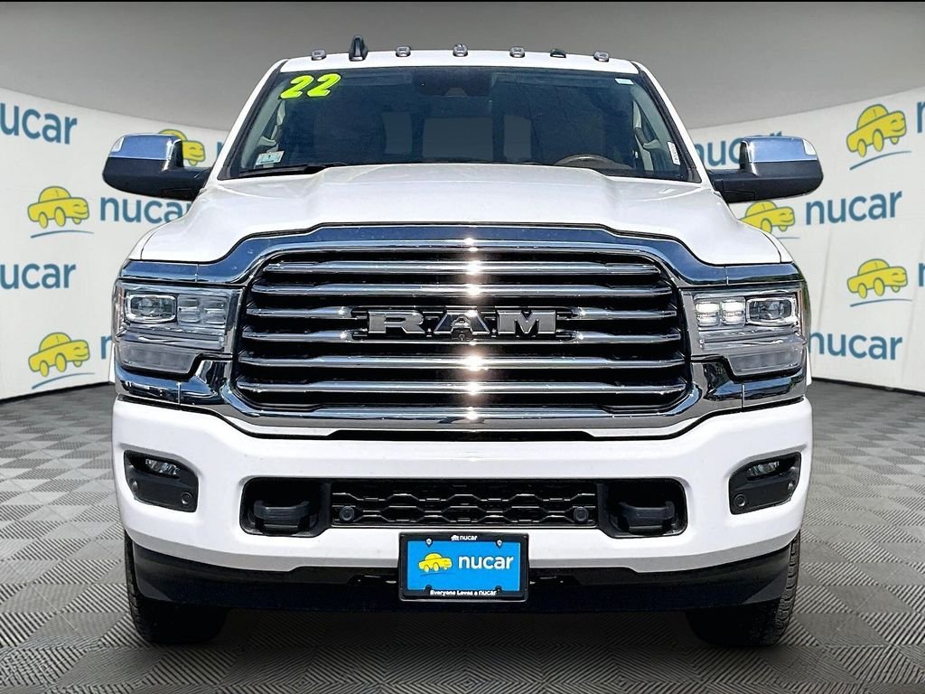 Used 2022 Bright White Clearcoat Ram Longhorn image 2