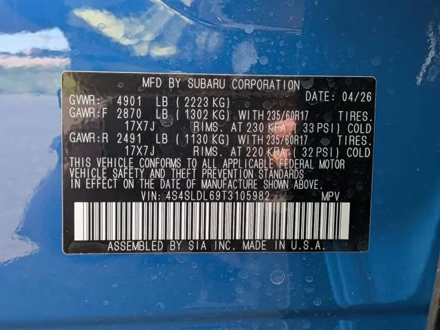 New 2026 GEYSER BLUE Subaru Wilderness image 54