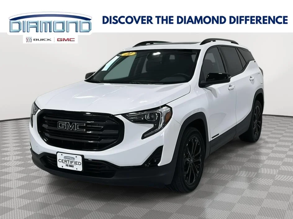Used 2021 SUMMIT WHITE GMC SLT image 1