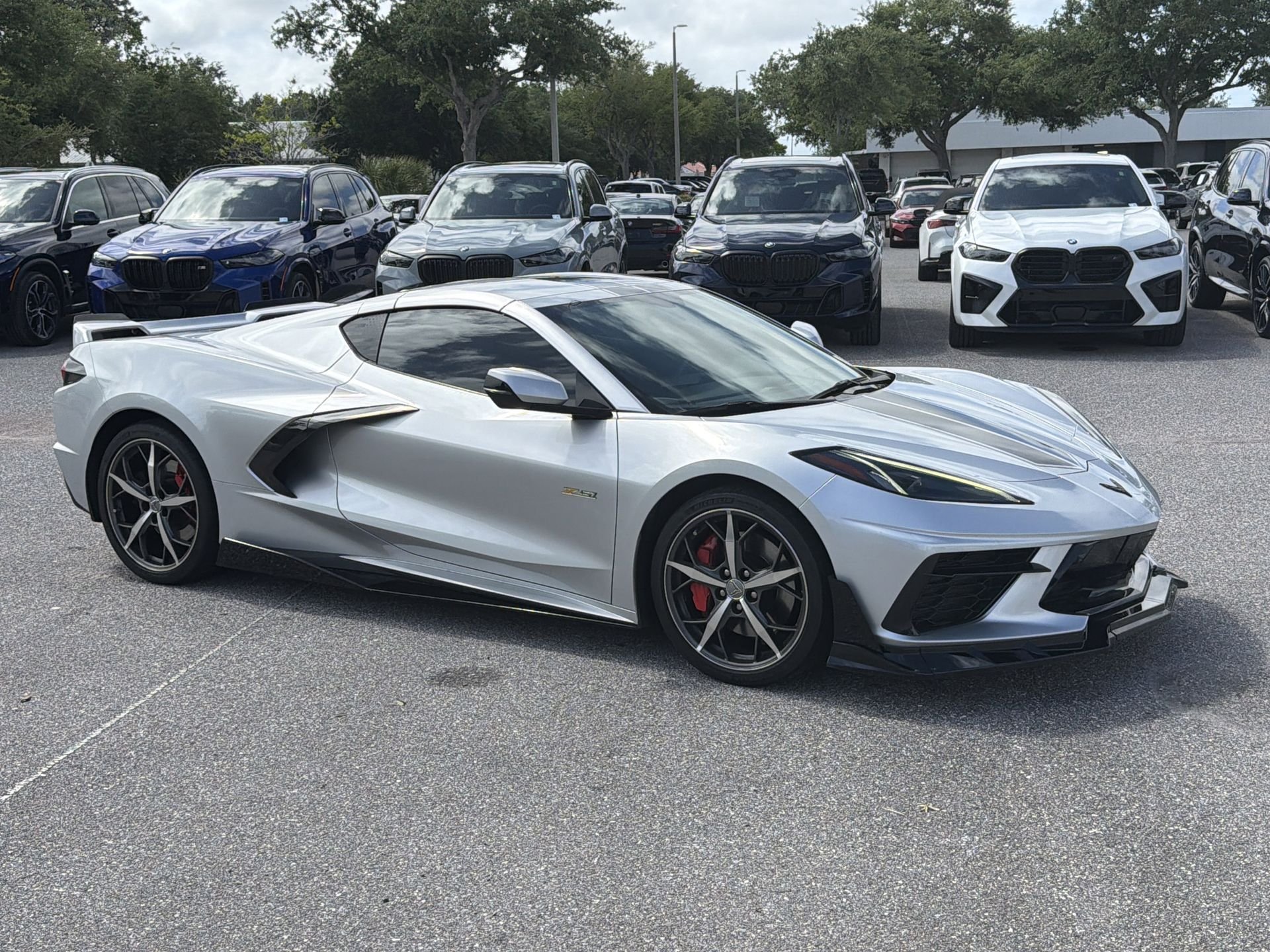 Silver 2020 Chevrolet Corvette Stingray 2LT Coupe RWD Coupe Rear-Wheel Drive
