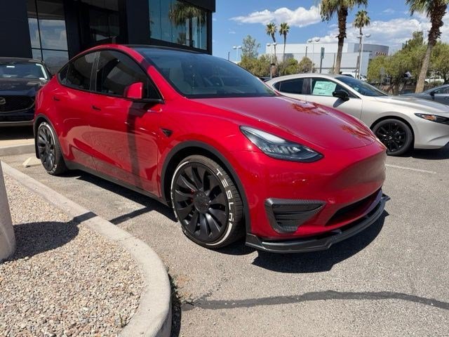 Used 2021 Red Multi-Coat Tesla Performance image 2