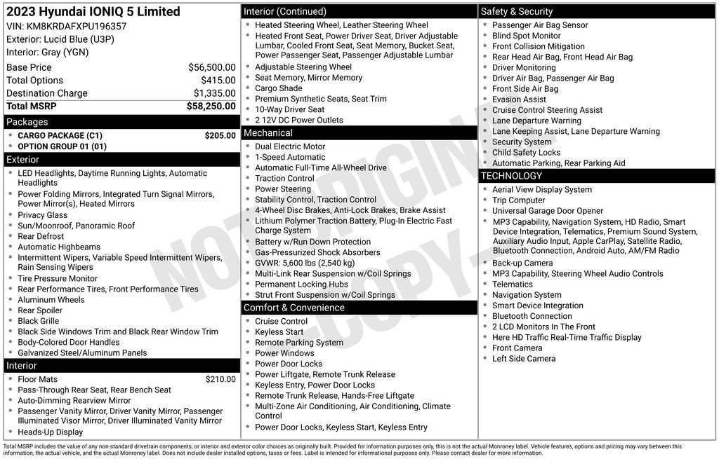 Used 2023 Hyundai IONIQ 5 Limited with VIN KM8KRDAFXPU196357 for sale in Olympia, WA