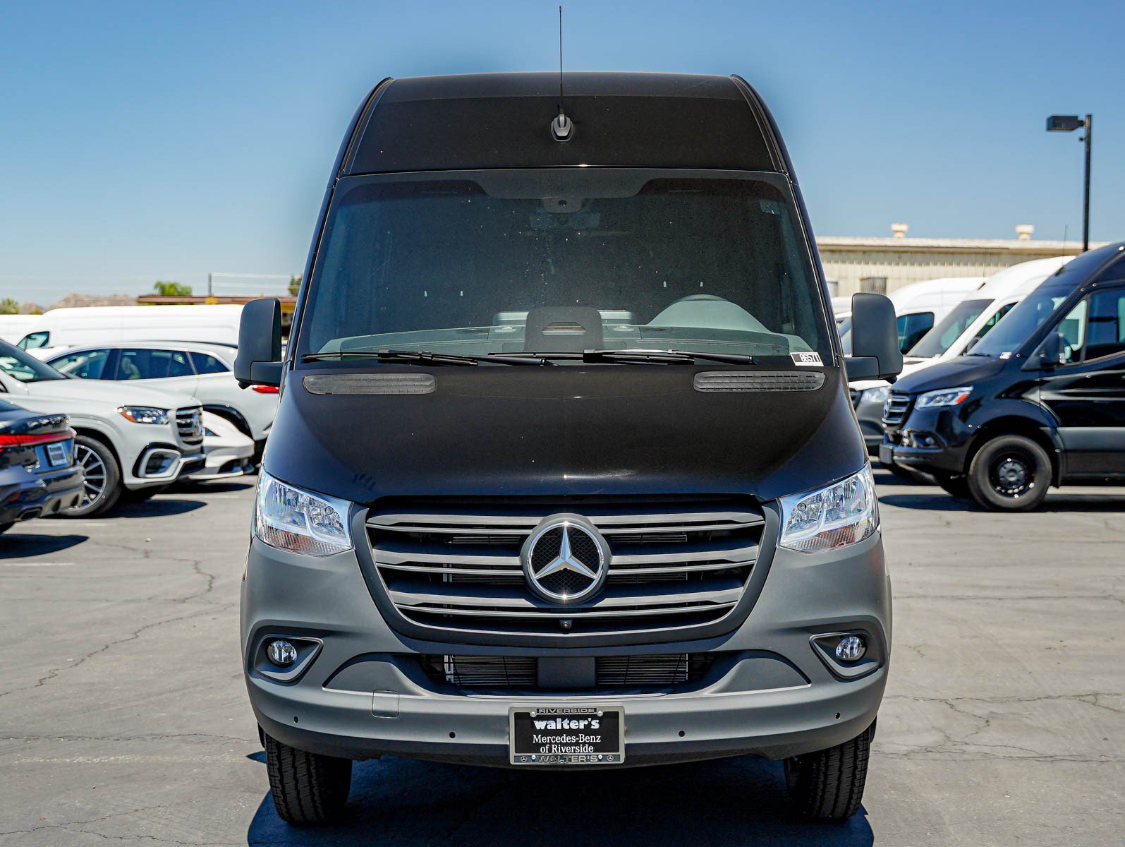 New 2026 Jet Black Mercedes-Benz 3500 High Roof I4 Diesel HO 170 Extended RWD image 2