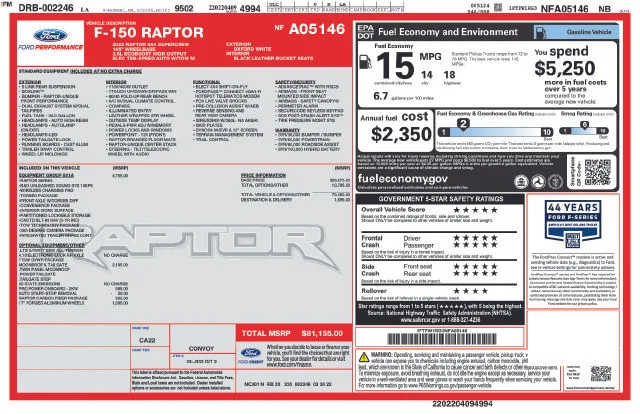 Used 2022 Oxford White Ford Raptor image 30