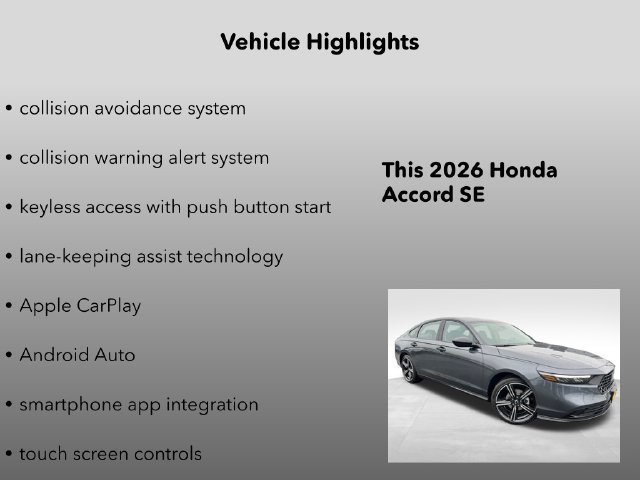 2026 Honda Accord SE - Photo 10