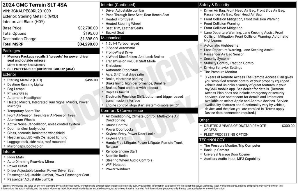 Used 2024 Sterling Metallic GMC SLT image 8