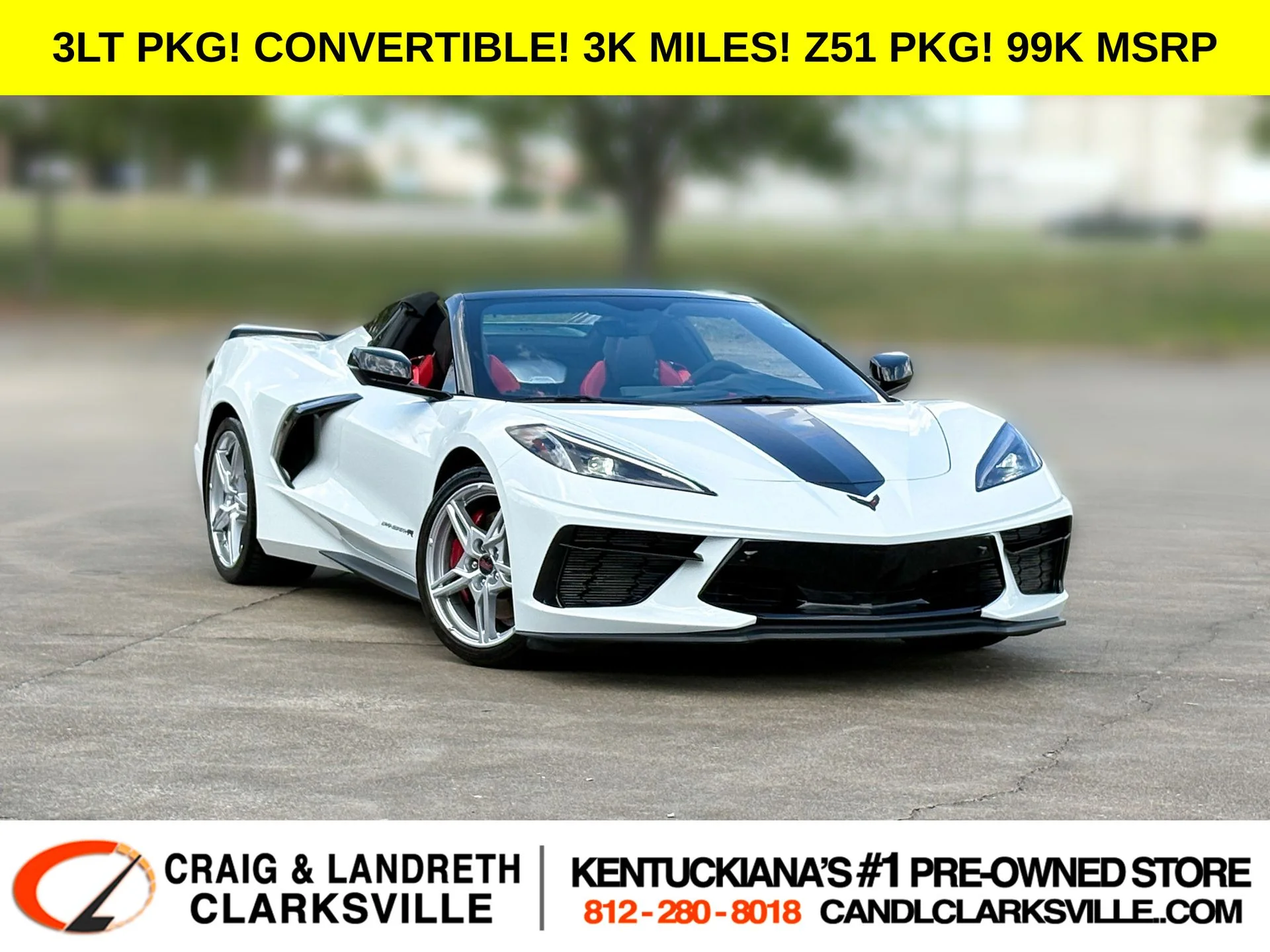 Used 2023 White Chevrolet Stingray image 1