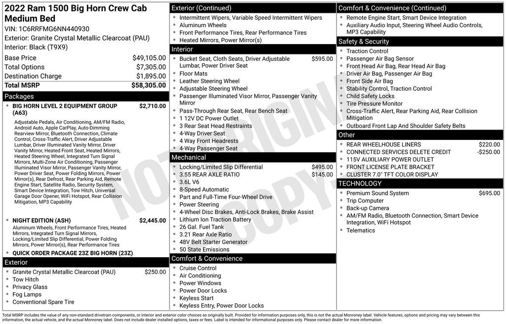Used 2022 Gray Ram Big Horn/Lone Star image 33