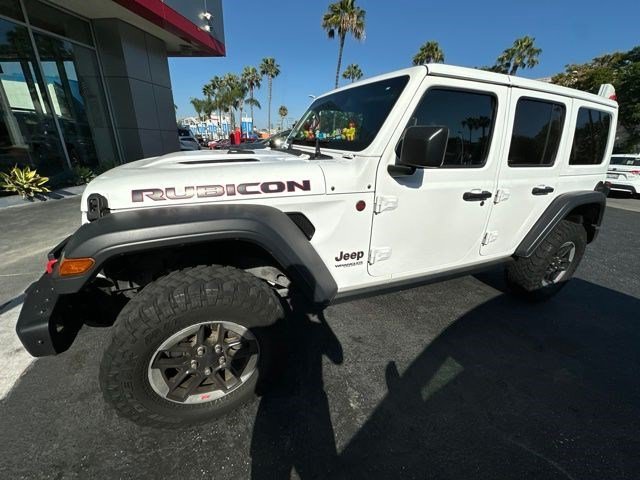 Used 2019 Bright White Clearcoat Jeep Rubicon image 1