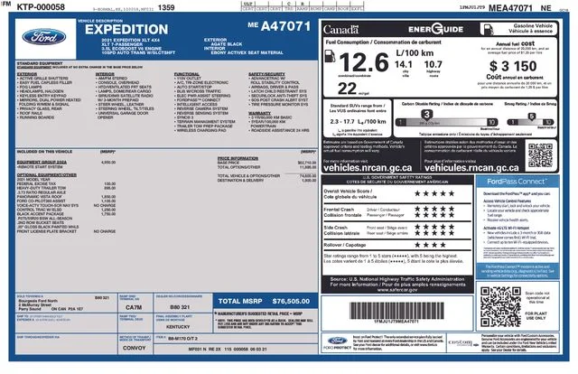 Certified Used 2021 Agate Black Metallic Ford XLT image 12
