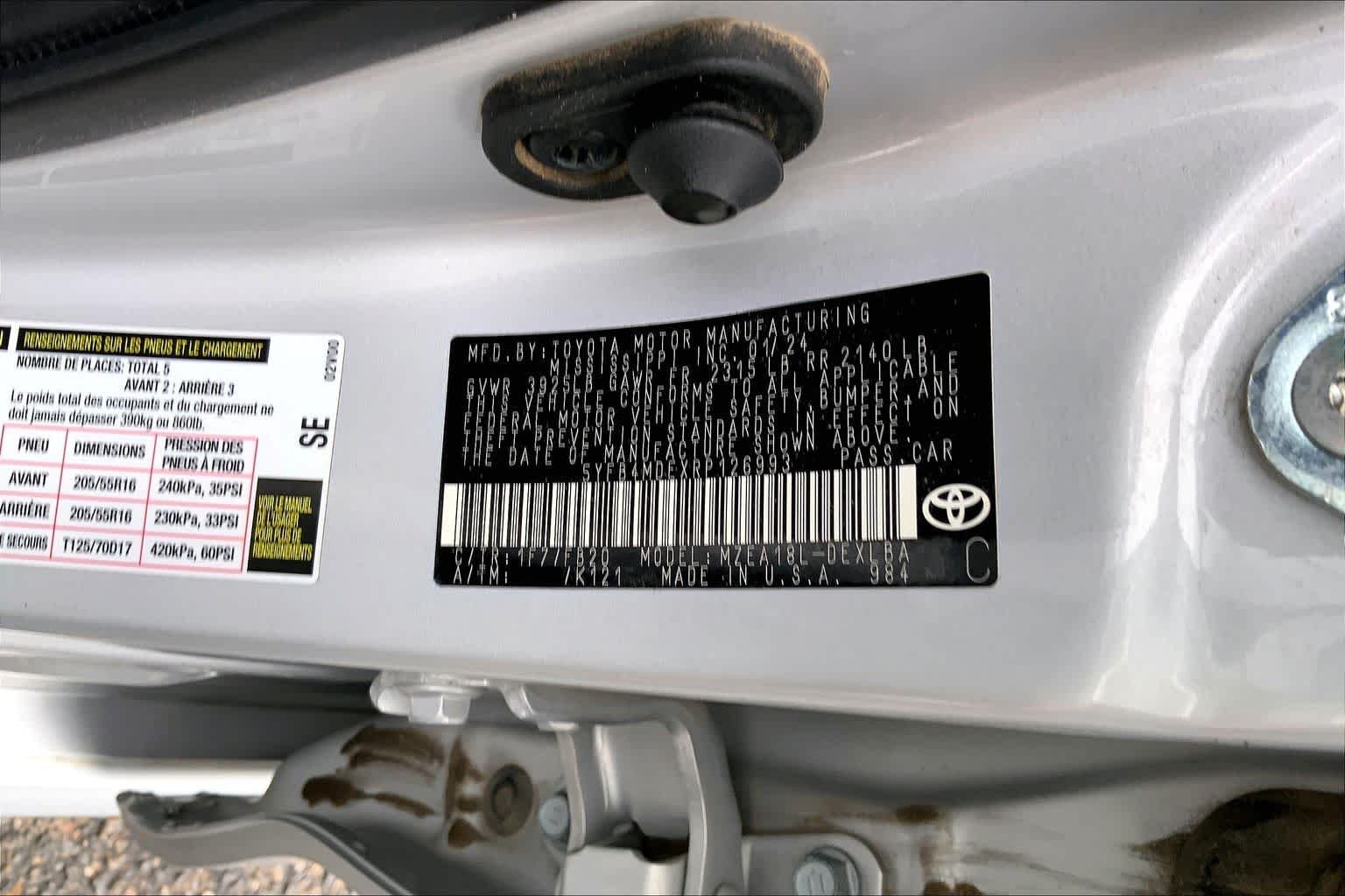 Used 2024 Classic Silver Metallic Toyota LE image 29