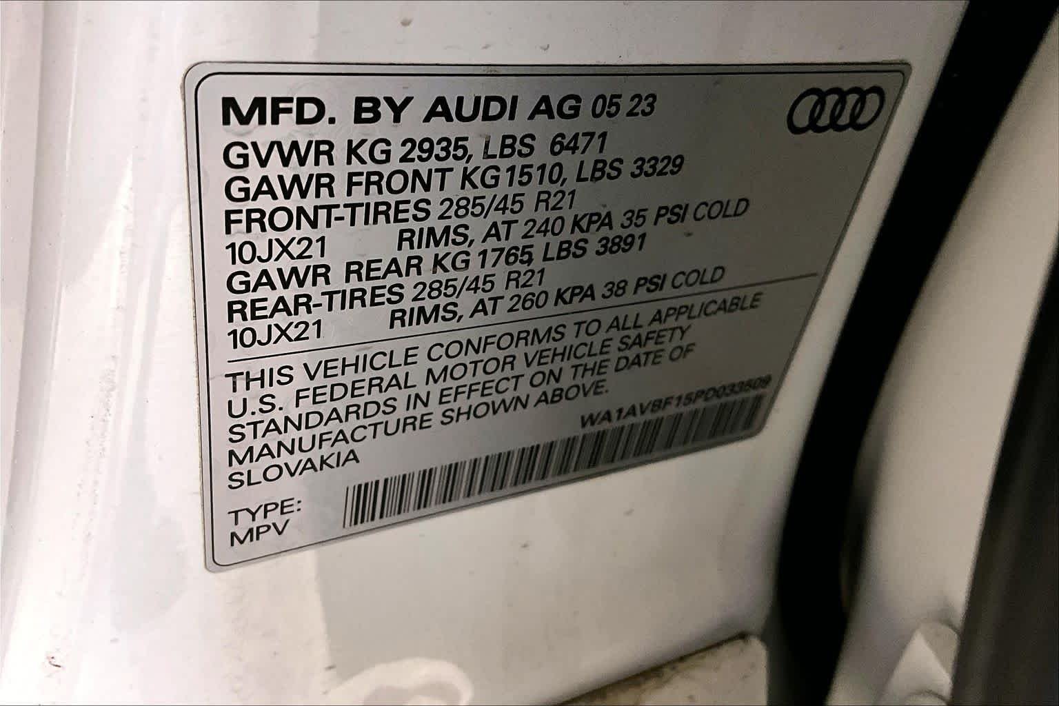 Used 2023 Glacier White Metallic Audi Premium image 29
