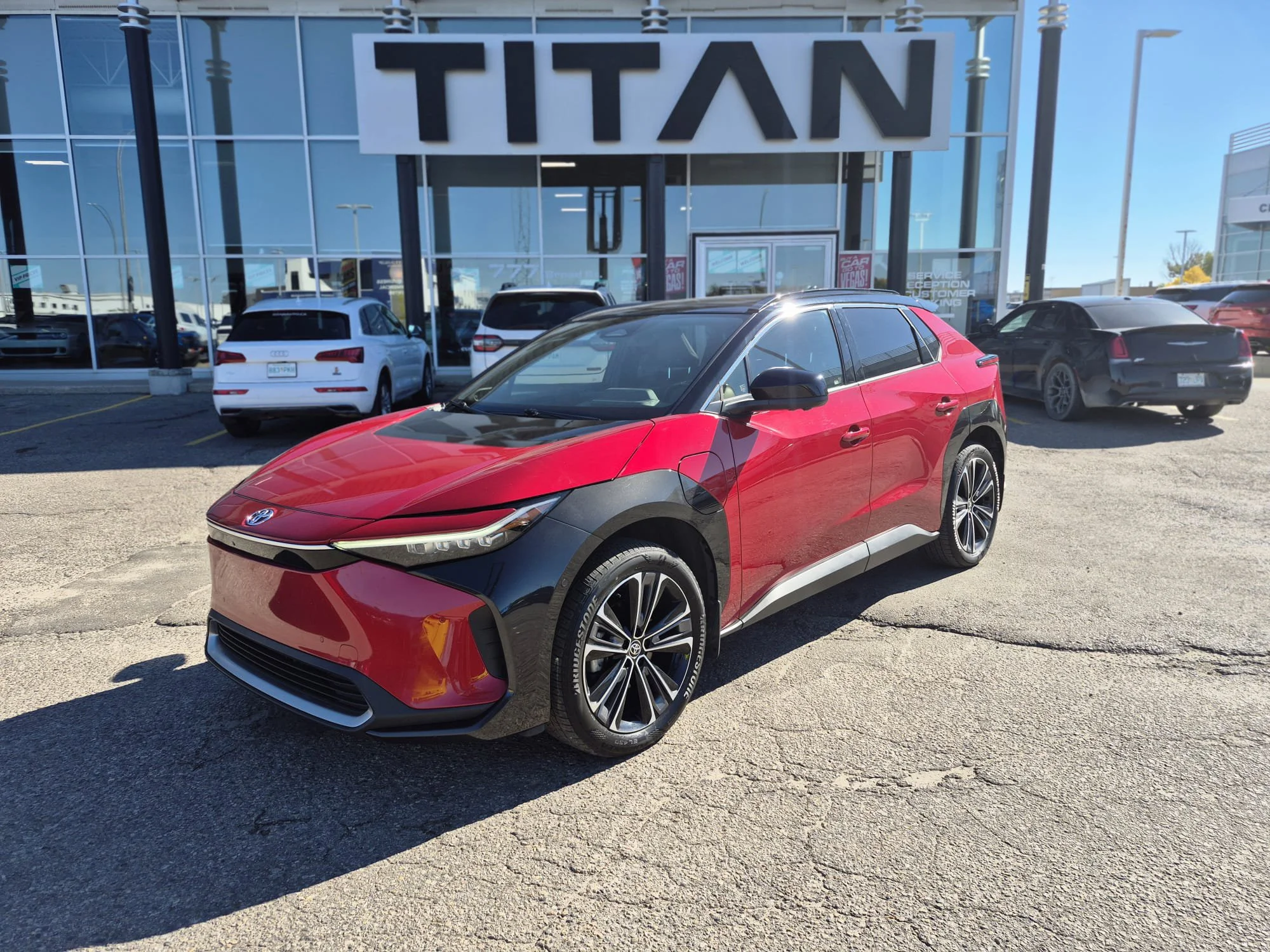 Used 2023 Supersonic Red w/Black Roof Toyota XLE AWD*Full EV | Cooled Leather | Dual Sunroof | Htd Wheel | Remote Climate | Adaptive Cruise | JBL image 2