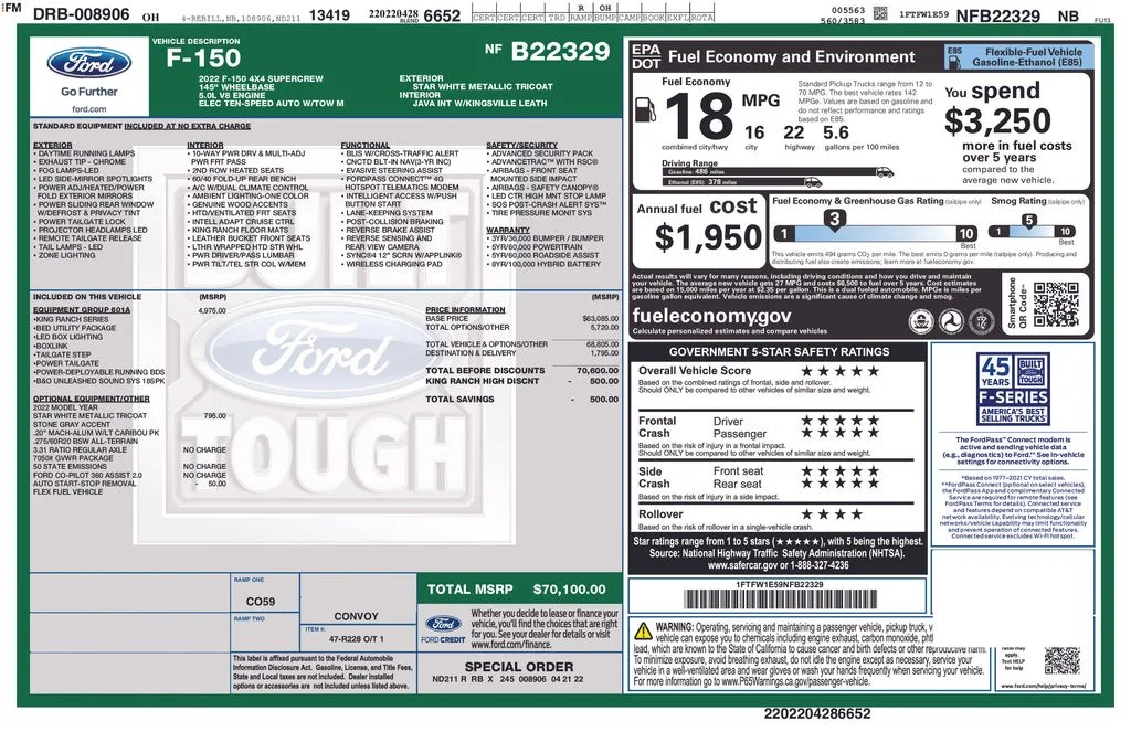 Used 2022 Gray Ford King Ranch image 2